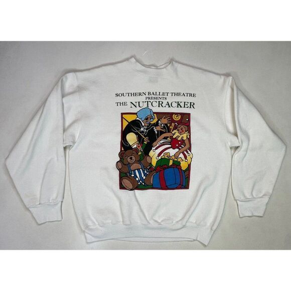 VINTAGE Southern Ballet Theatre The Nutcracker Sweatshirt Men Large USA 90s - Picture 1 of 9